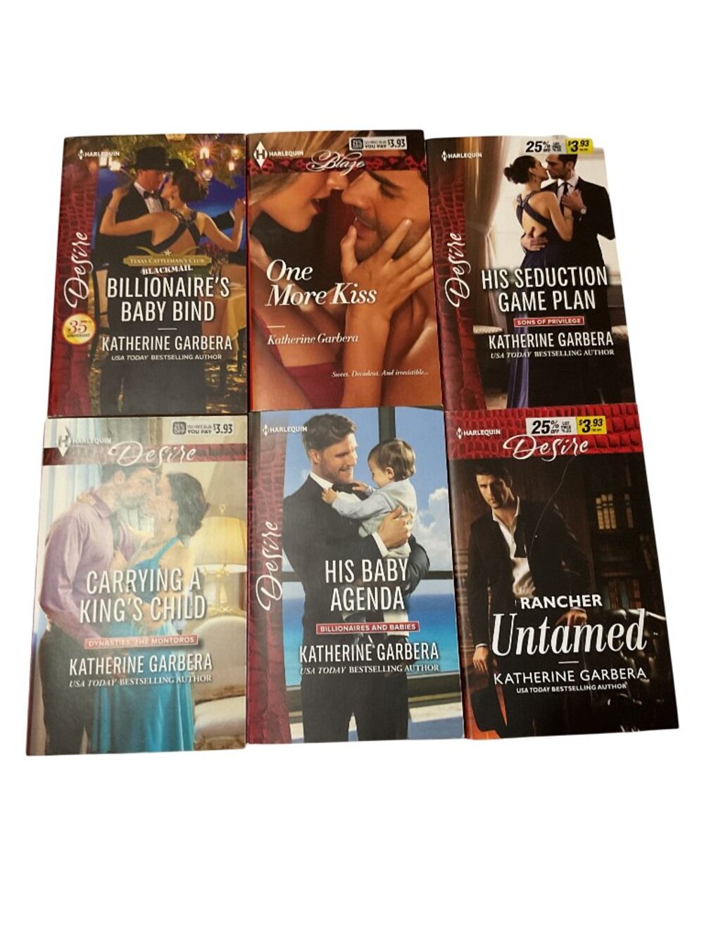 Katherine Garbera Romance Novels Harlequin Desire & Blaze Series 6 Paperbacks